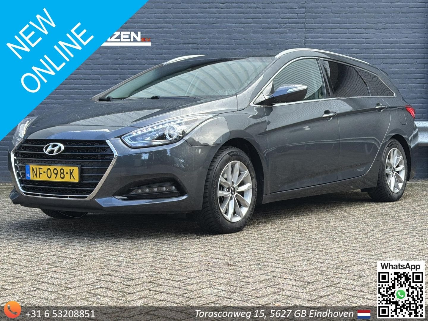 Hyundai i40 Wagon 1.7 CRDi Essence | Climate | Cruise | Navi, Auto's, 110 g/km, Zilver of Grijs, I40, Te koop