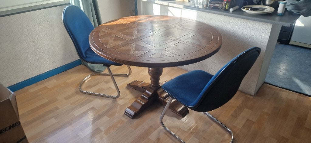 table ronde en chêne, Maison & Meubles, 100 à 150 cm, Cinq personnes ou plus, Rond, 100 à 150 cm