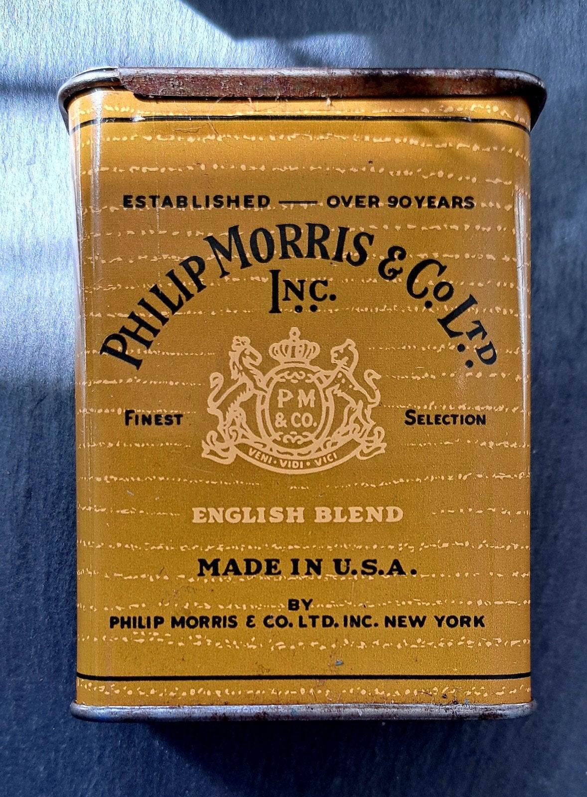 Très belle boite métal pour cigarettes US PHILIP MORRIS, Enlèvement ou Envoi