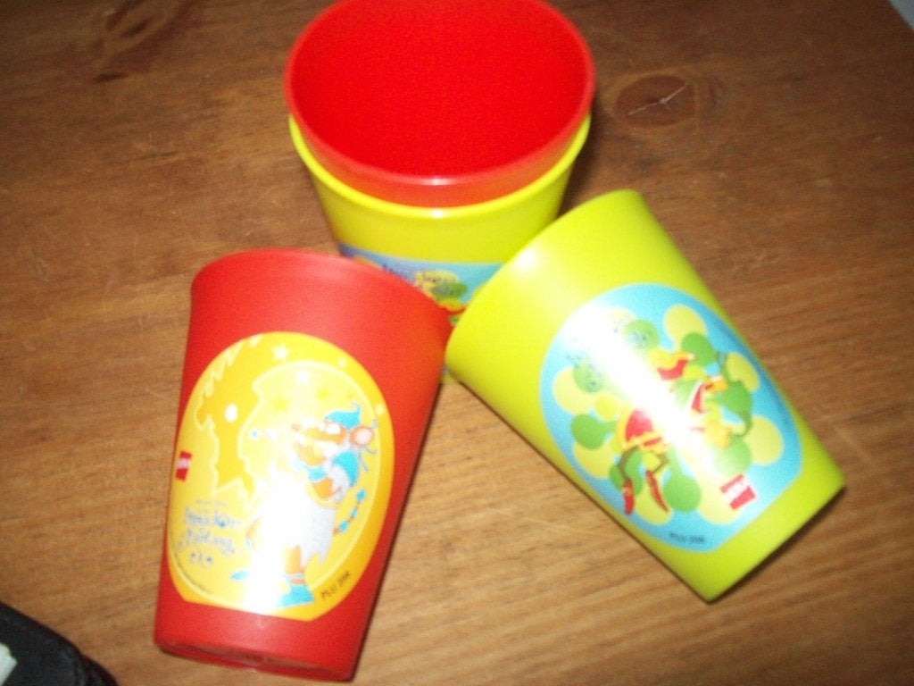 Hard plastic kinderbekers, Ophalen of Verzenden, Zo goed als nieuw, Kan