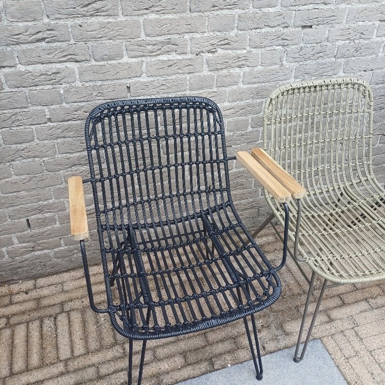 4 hippe tuinstoelen, Tuin en Terras, Tuinstoelen, Ophalen, Rotan