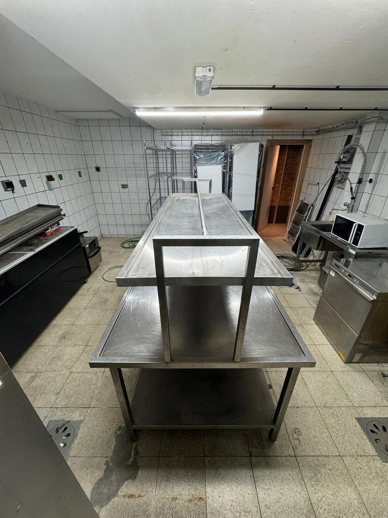 3-laags horecatafel, inox!, Ophalen
