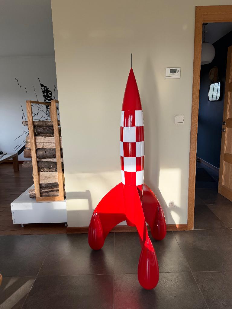 Fusée inspiration Tintin, Ophalen, Kuifje, Zo goed als nieuw, Beeldje of Figuurtje