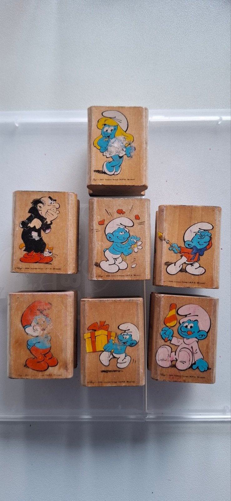 Vintage Smurfen stempels Peyo, Ophalen of Verzenden, Gebruikt, Verschillende Smurfen, Gebruiksvoorwerp