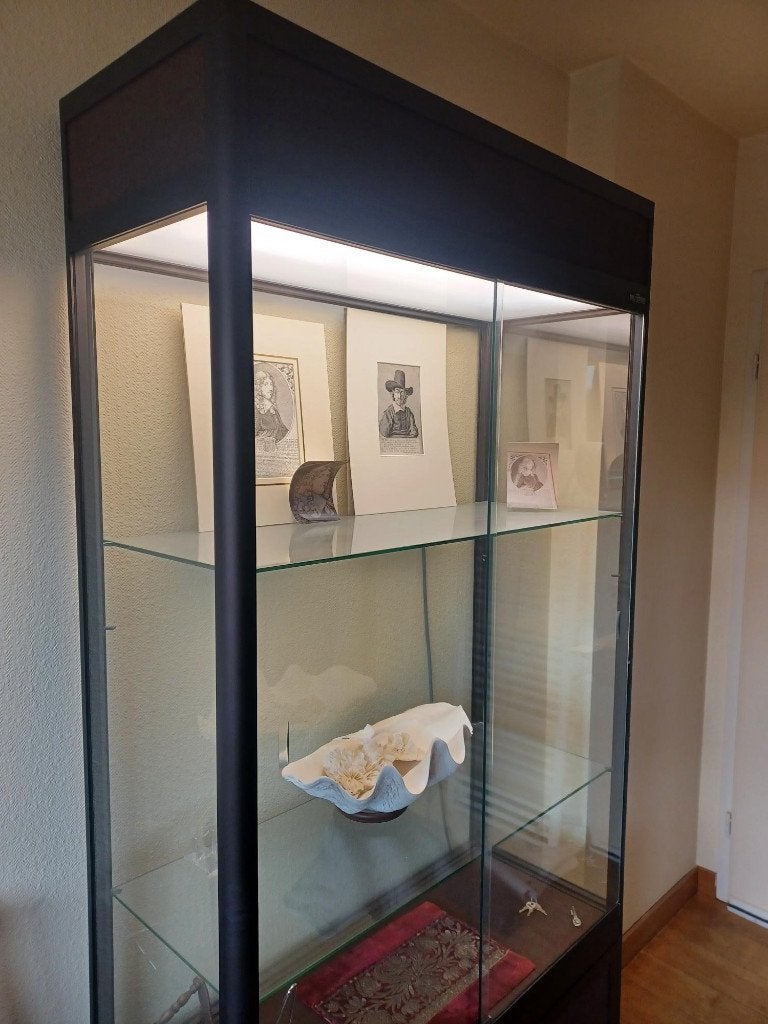 Vitrine avec éclairage : espace d'exposition, Décoration d'intérieur, Enlèvement, Utilisé, Armoire