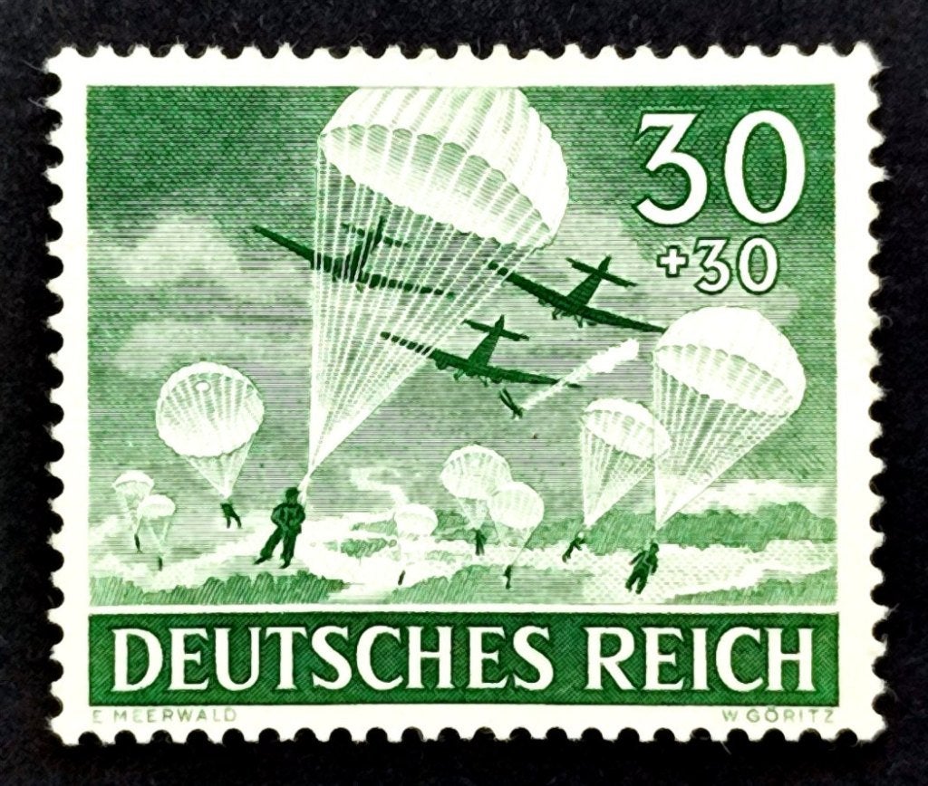 Deutsches Reich: Fallschirmjäger 1943 POSTFRIS, Ophalen of Verzenden, Overige periodes, Postfris