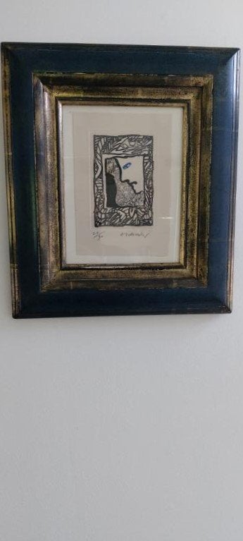 Alechinsky: "Profil" (1998) : gravure, signée et numérotée, Enlèvement ou Envoi, Gravure, Numéroté