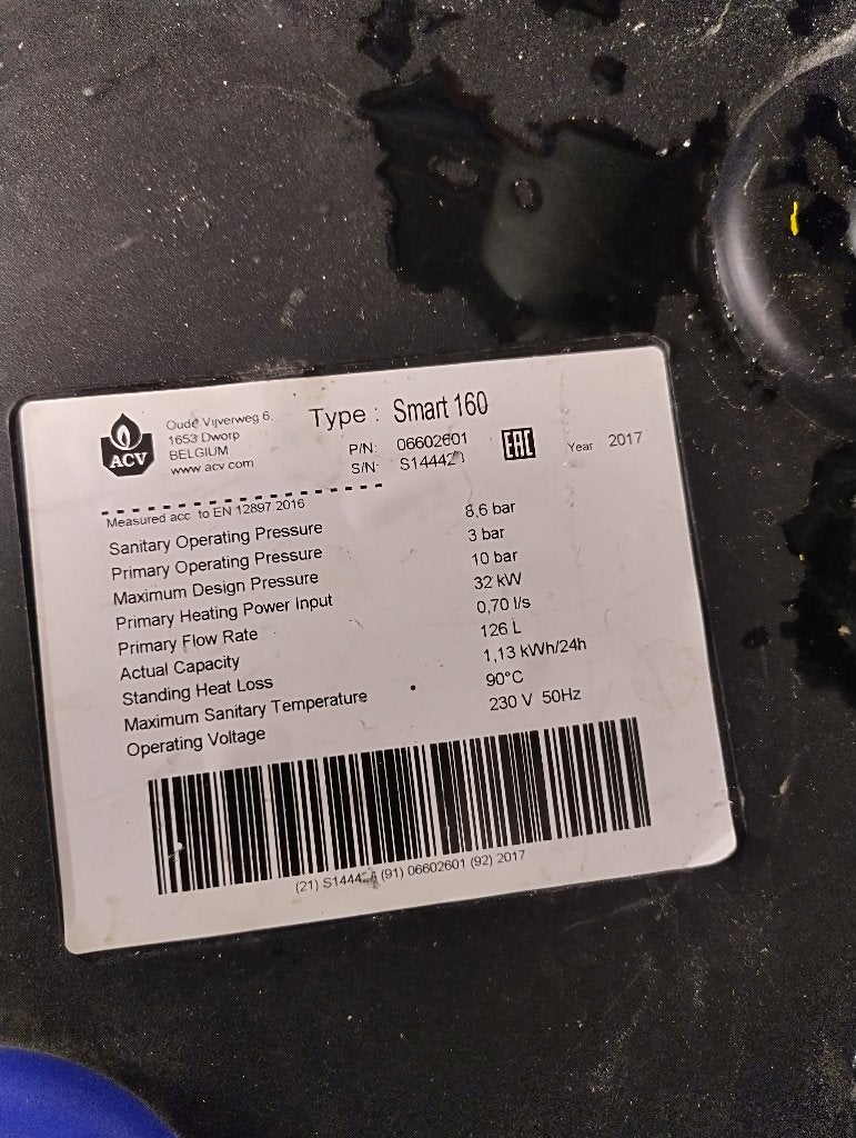 CV boiler ACV Smart 160, Ophalen, Gebruikt, 100 liter of meer, Boiler