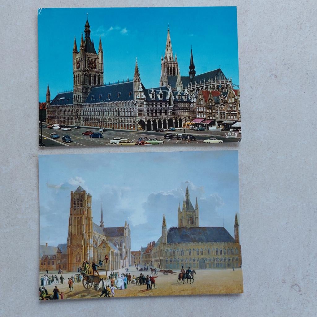 2 niet beschreven postkaarten van Ieper, Verzamelen, Ophalen of Verzenden