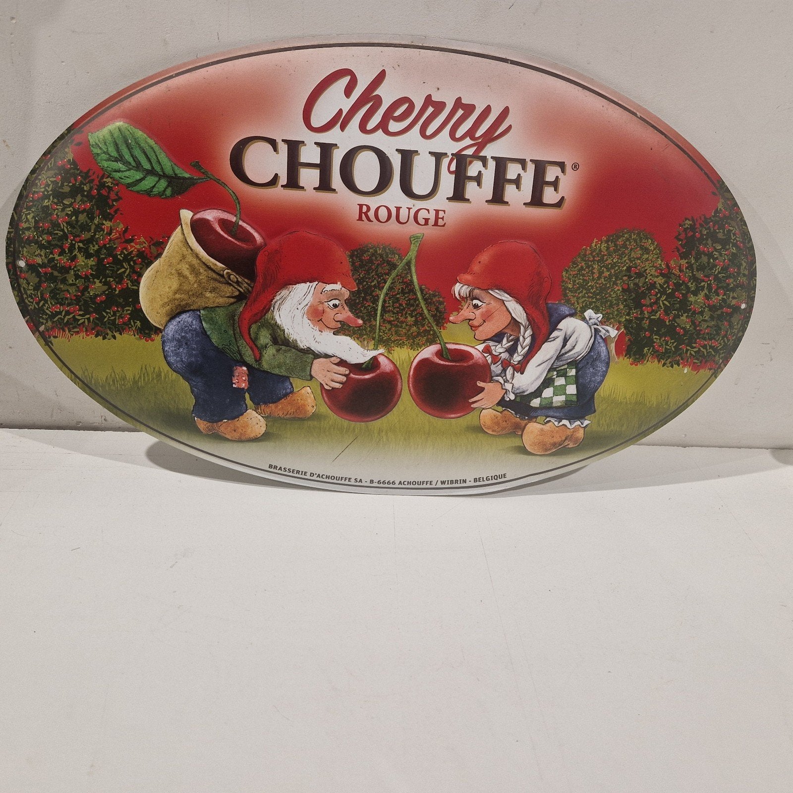 Reclamebord van La Chouffe , Cherry Chouffe
Cherrychouffe (, Verzamelen, Biermerken, Ophalen of Verzenden, Reclamebord, Plaat of Schild