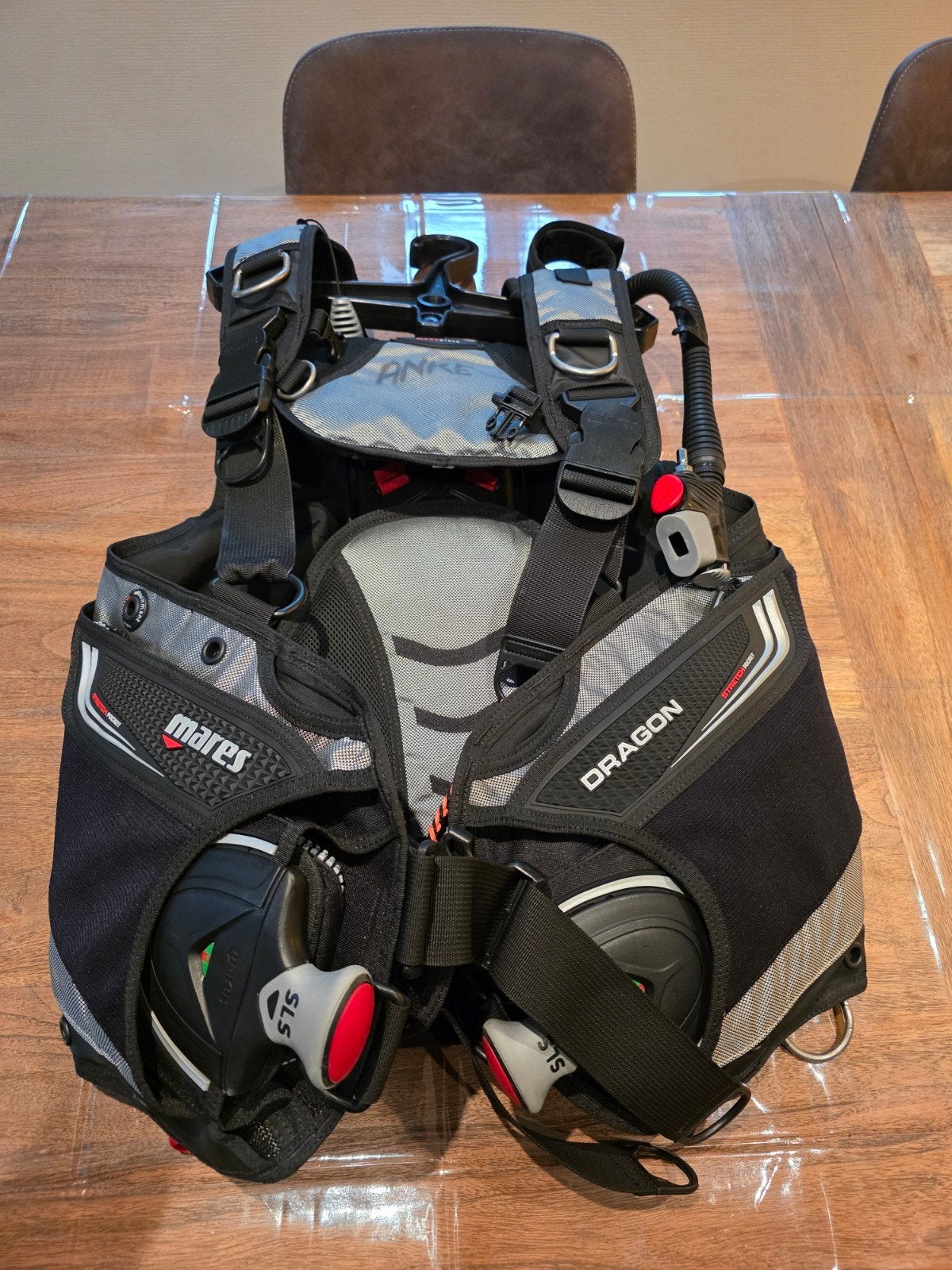 Mares Dragon BCD maat L., Watersport en Boten, Ophalen, Zo goed als nieuw, Trimvest of Wing