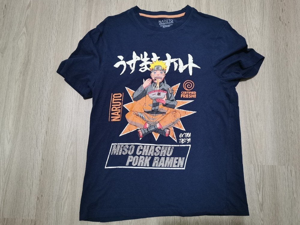 T-shirt homme Naruto, Ophalen of Verzenden, Zo goed als nieuw, Maat 52/54 (L), Blauw