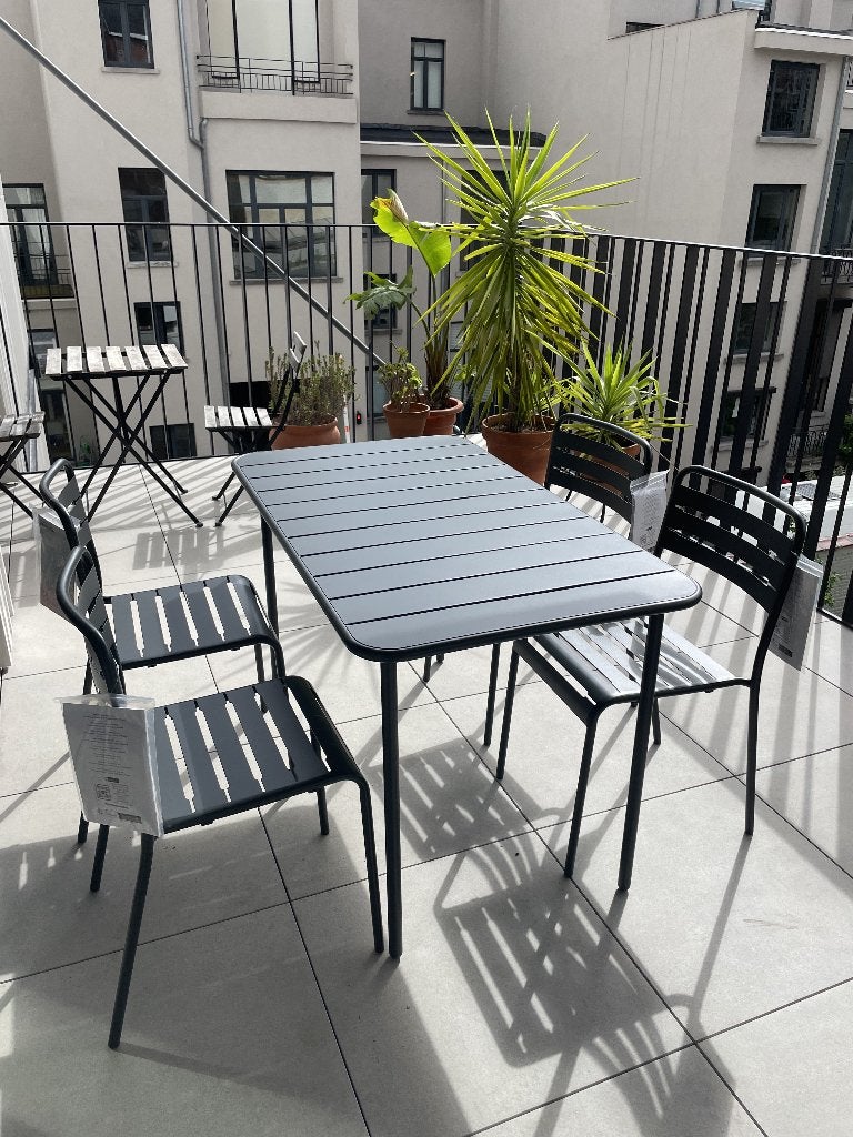 stalen tuin- of terrastafel NIEUW, Tuin en Terras, Ophalen, Nieuw, Rechthoekig, Rvs