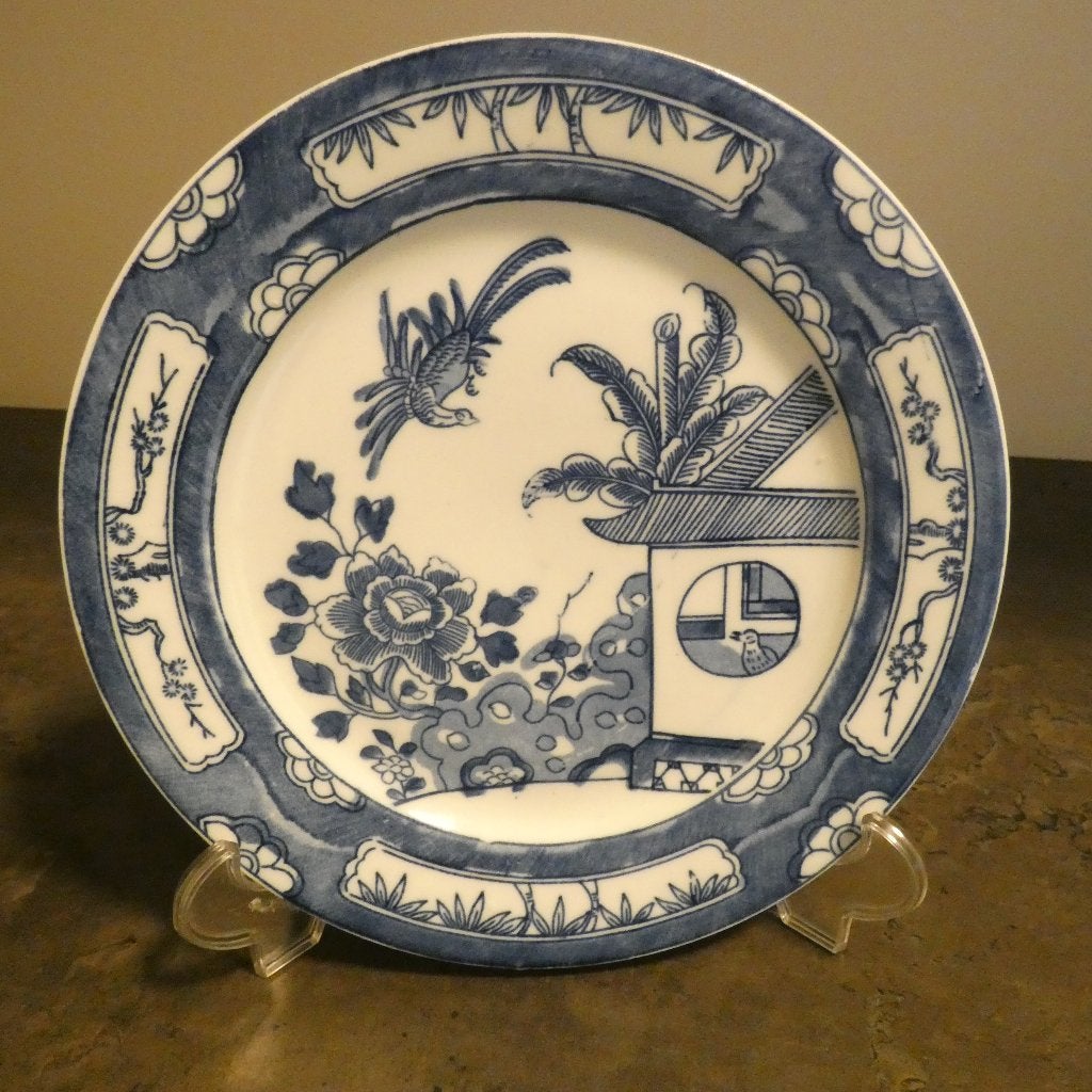 Chinees blauw-wit porcelein wandbordje [2146], Enlèvement ou Envoi