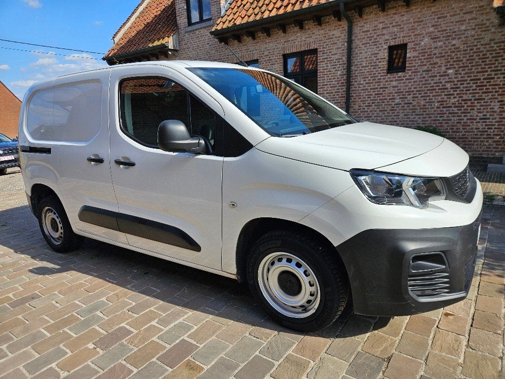 Peugeot Partner 1.5HDI MET RUITJES PDC AIRCO 10537 EX BTW, Voorwielaandrijving, Stof, Used 1. Bestelwagens met ervaring., 4 cilinders