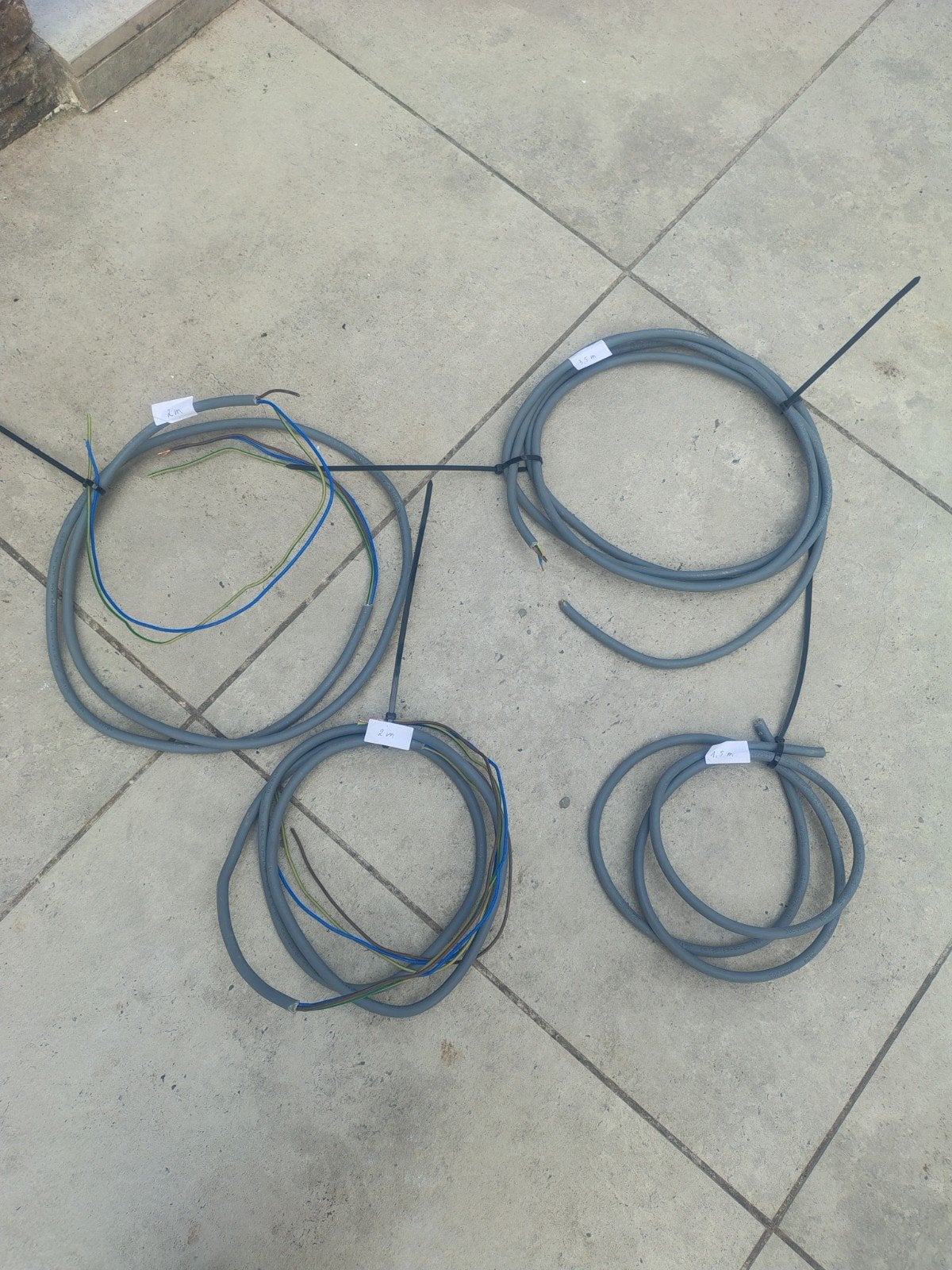 XVB 3G1.5, verschillende lengte, Enlèvement