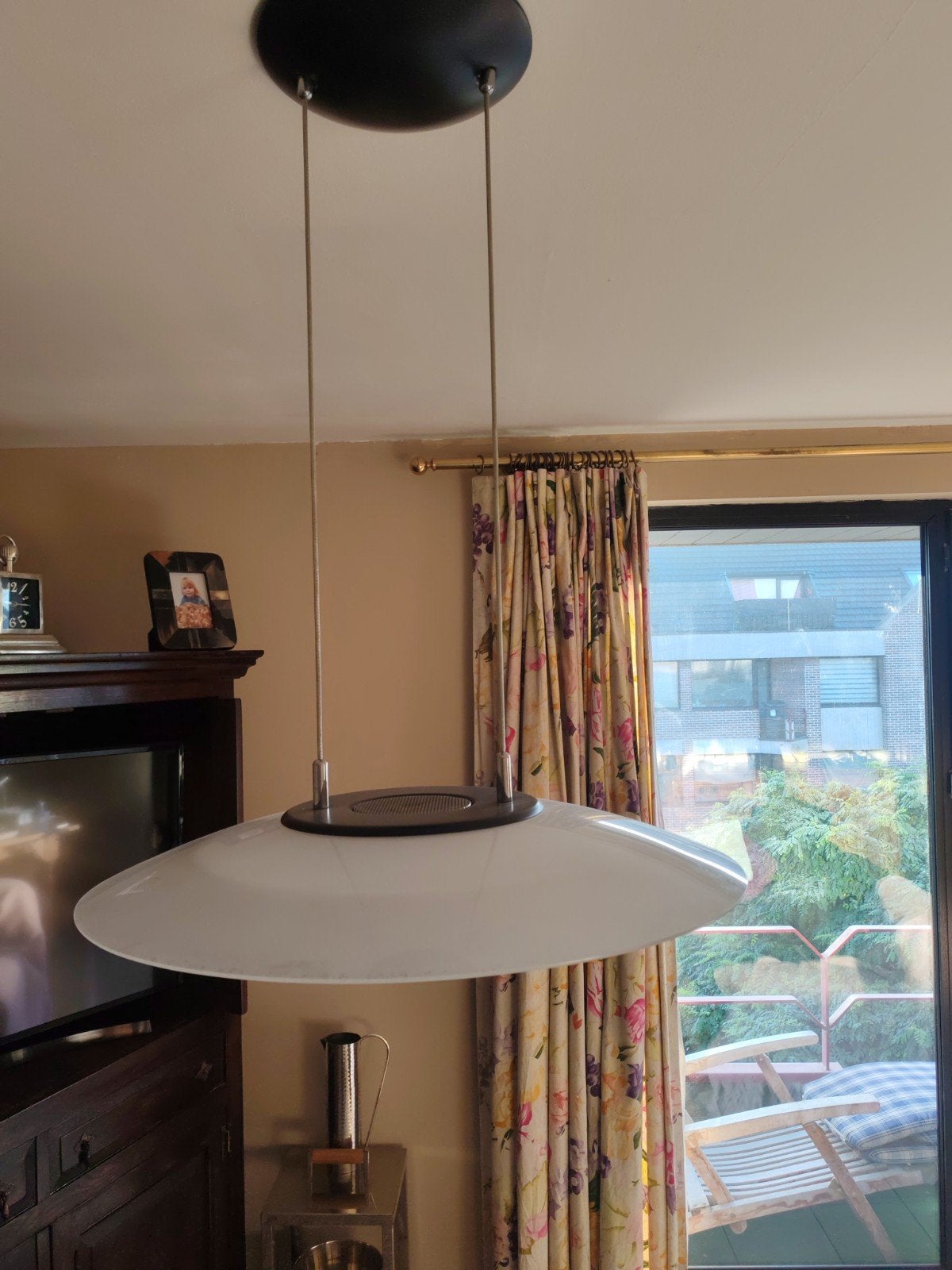 Stijlvolle design hanglamp, Huis en Inrichting, Ophalen, Zo goed als nieuw, Glas, Design
