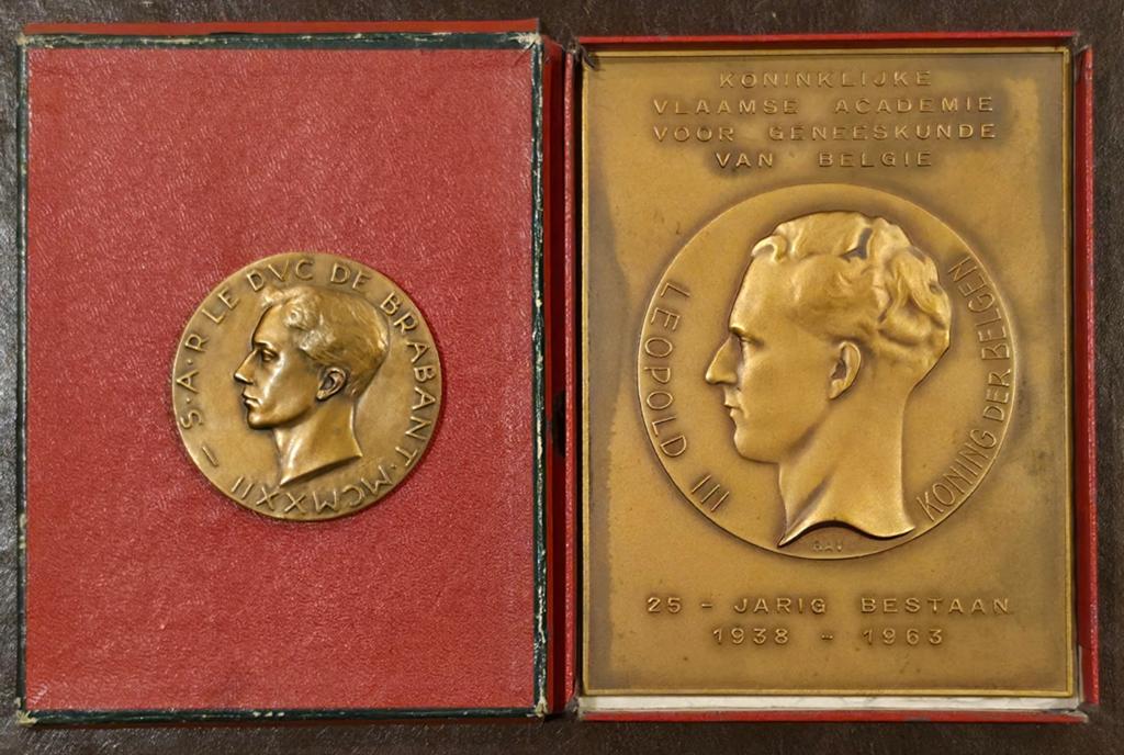 2 médailles Roi Léopold III 1922 et 1963, Timbres & Monnaies, Enlèvement ou Envoi, Bronze