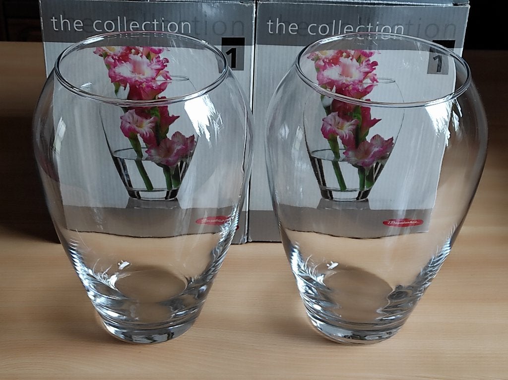 twee vazen, Transparent, Verre, Enlèvement, Neuf