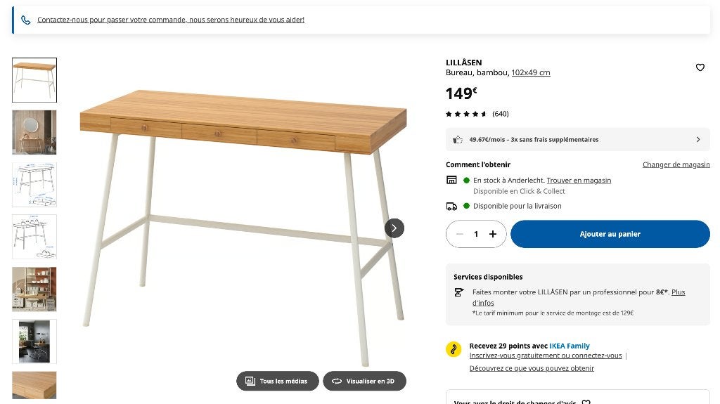 Bureau, Huis en Inrichting, Bureaus, Ophalen, Overige typen, Scandinavisch, Hout