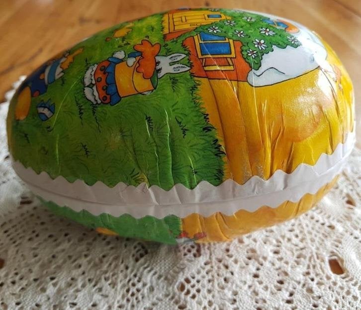 SALE Vintage grote kartonnen candy container PASEN, Gebruikt, -, -, Ophalen of Verzenden