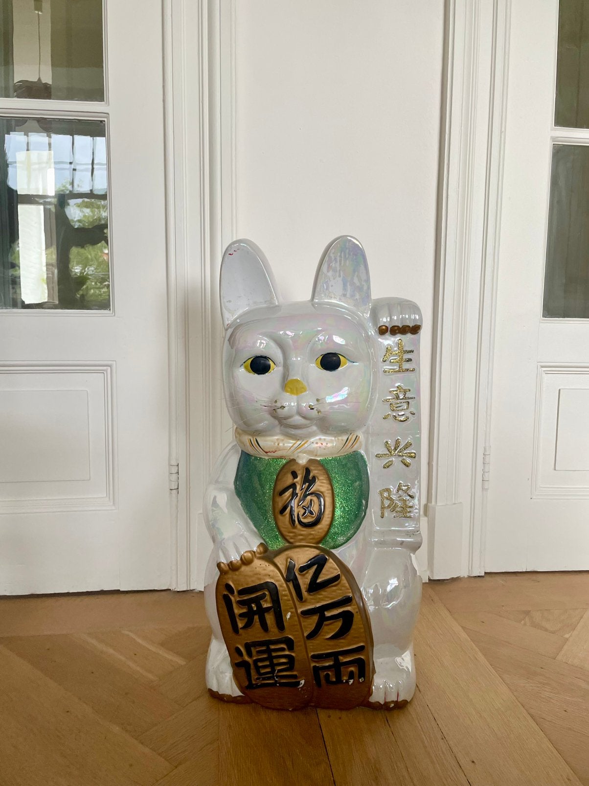 Maneki neko en céramique 1970, Collections, Statues & Figurines, Utilisé, Enlèvement
