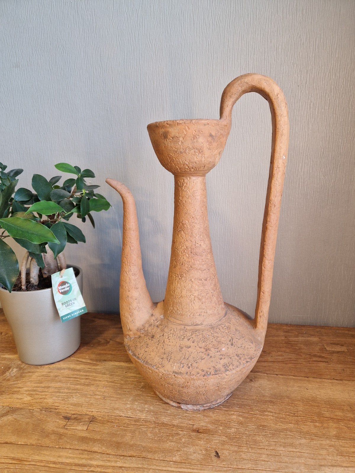 Vintage terracotta water olie kruik Marokko, Antiek en Kunst, Ophalen of Verzenden