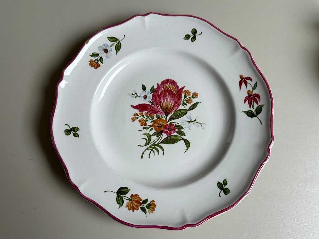 3 borden Vieux Strasbourg - Vieux Saint Amand - 24,5 cm, Antiek en Kunst, Ophalen