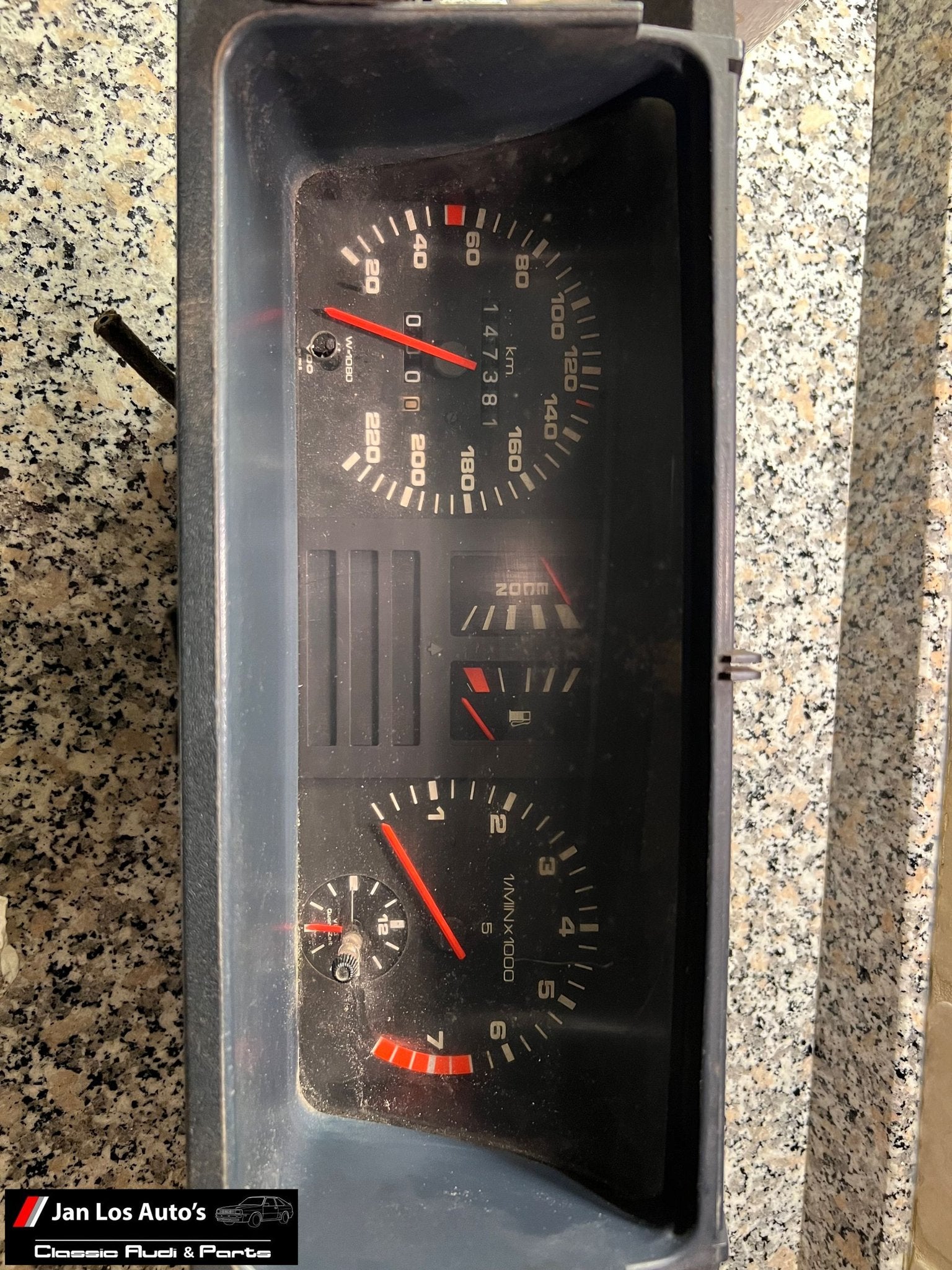 Audi 80 B2 Coupe Typ85 instrumentenpaneel tellerklok km, Autos : Pièces & Accessoires, -, Origine de la pièce connue, Audi, Utilisé