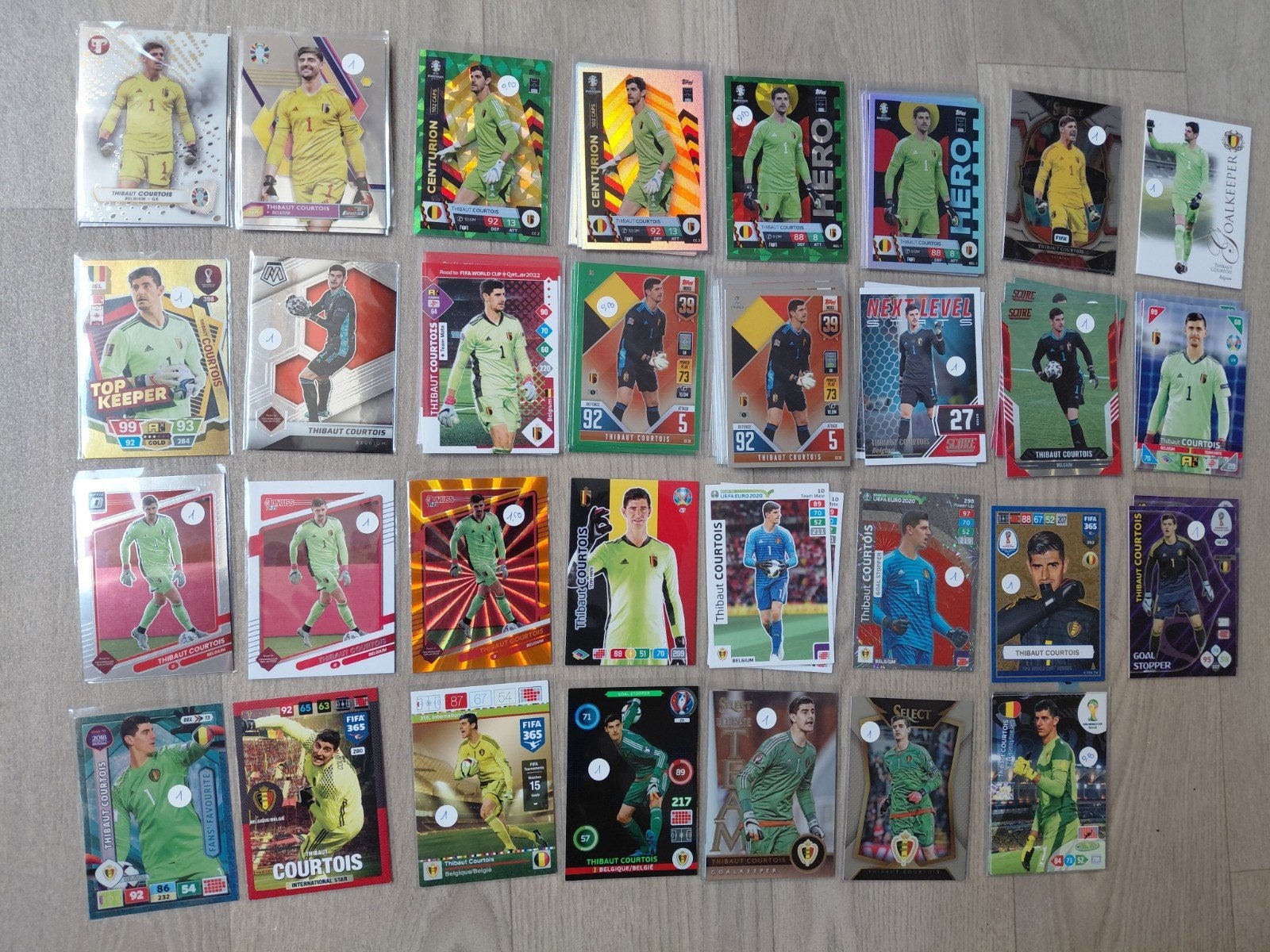 Thibaut Courtois 79 verschillende kaarten Topps en Panini, Ophalen of Verzenden