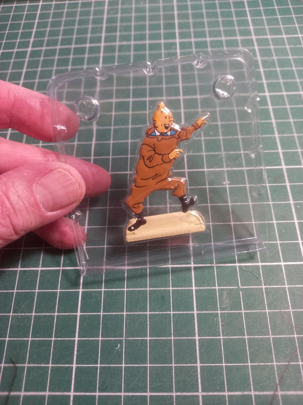 Tintin - Hergé - figurine en métal, Collections, Enlèvement ou Envoi, Tintin