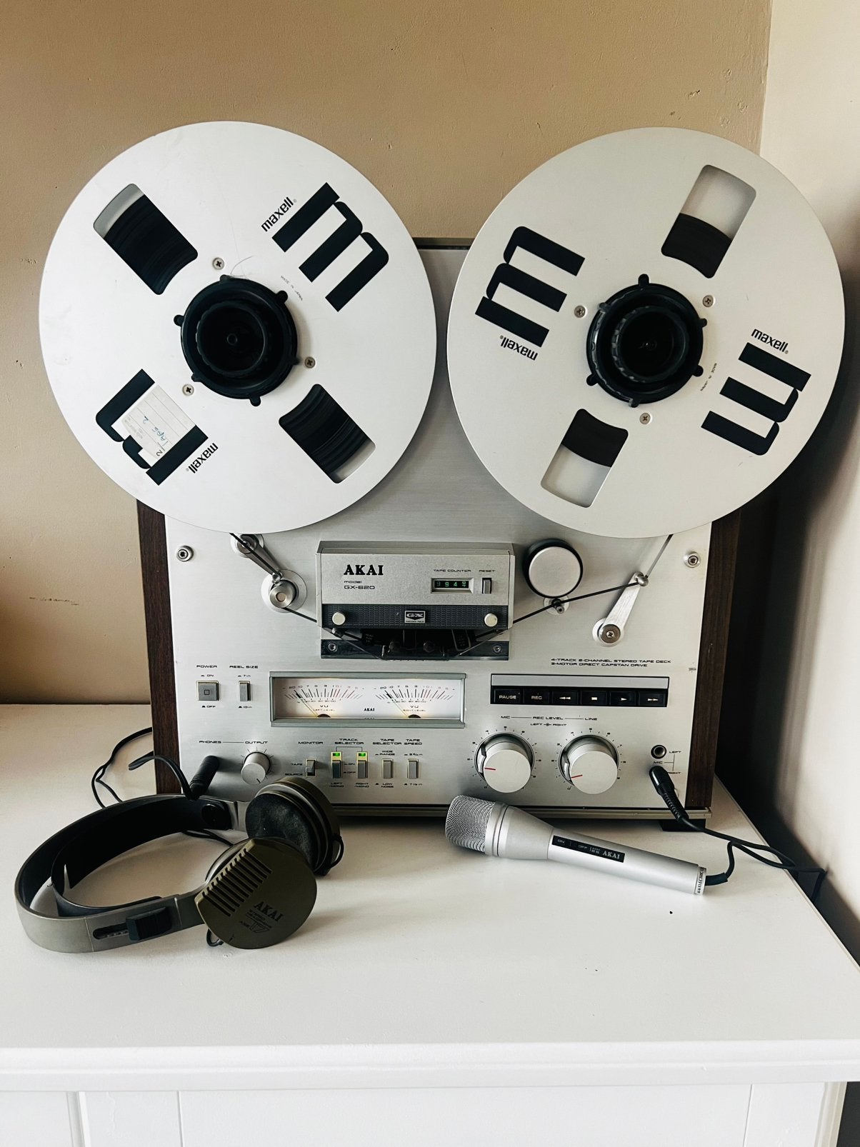 Magnétophone Akai GX-620D avec accessoires, Enlèvement ou Envoi, Magnétophone