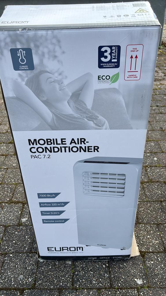 Eurom PAC 7.2 Mobiele Airco – ZGAN, Elektronische apparatuur, Airco's, Nieuw, Mobiele airco, Ophalen