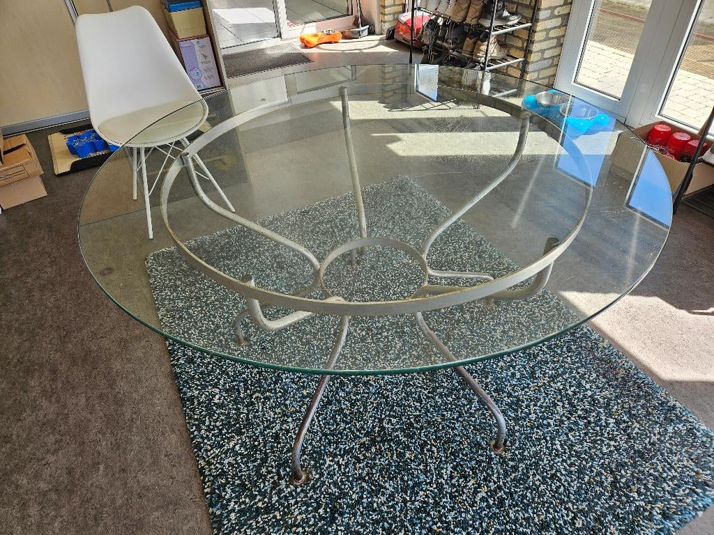 Glazen tafel. GRATIS, Ophalen, Gebruikt, Rond, Glas