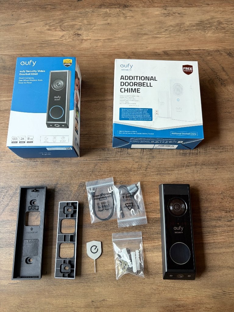 Eufy e340 deurbel met Chime., Huis en Inrichting, Ophalen of Verzenden, Bewegingsdetectiesensor, Zo goed als nieuw, Draadloos