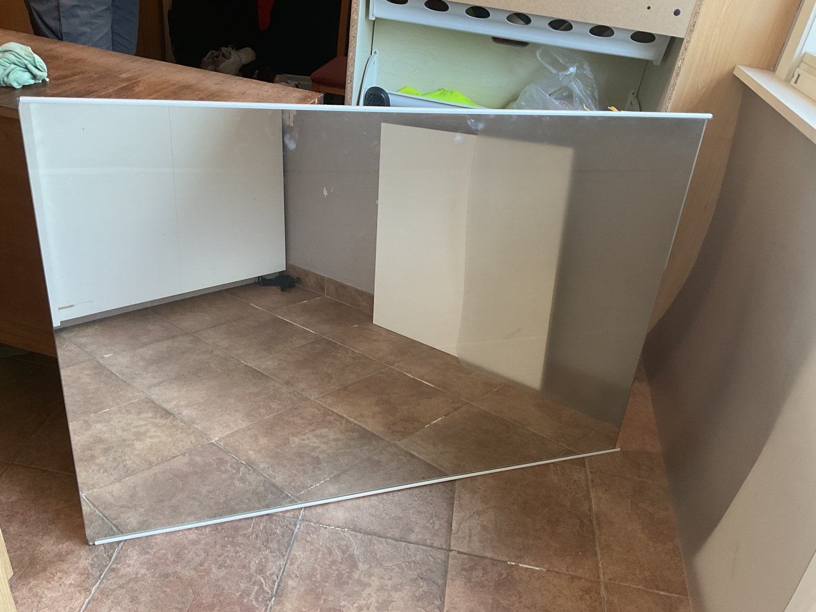 Grote spiegel, Ophalen, Gebruikt, 100 tot 125 cm, Minder dan 100 cm