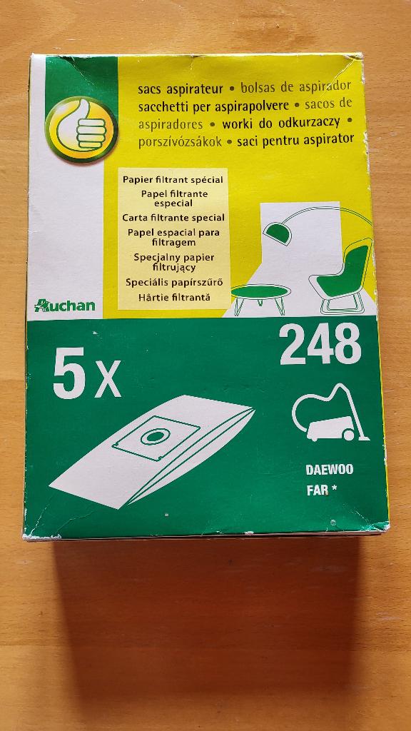 BOITE DE 5 FILTRES POUR ASPIRATEUR REFERENCE 248, Electroménager, Enlèvement, Neuf