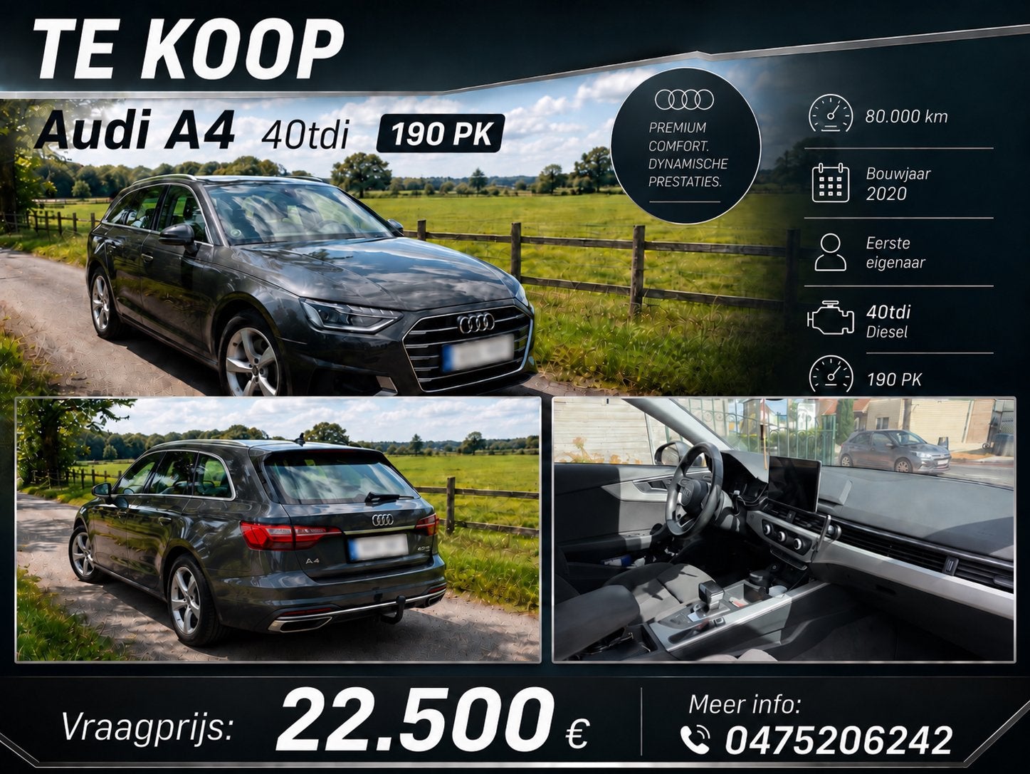 Audi A4 40tdi 190pk, Auto's, A4, 5 deurs, Particulier, Dealer onderhouden