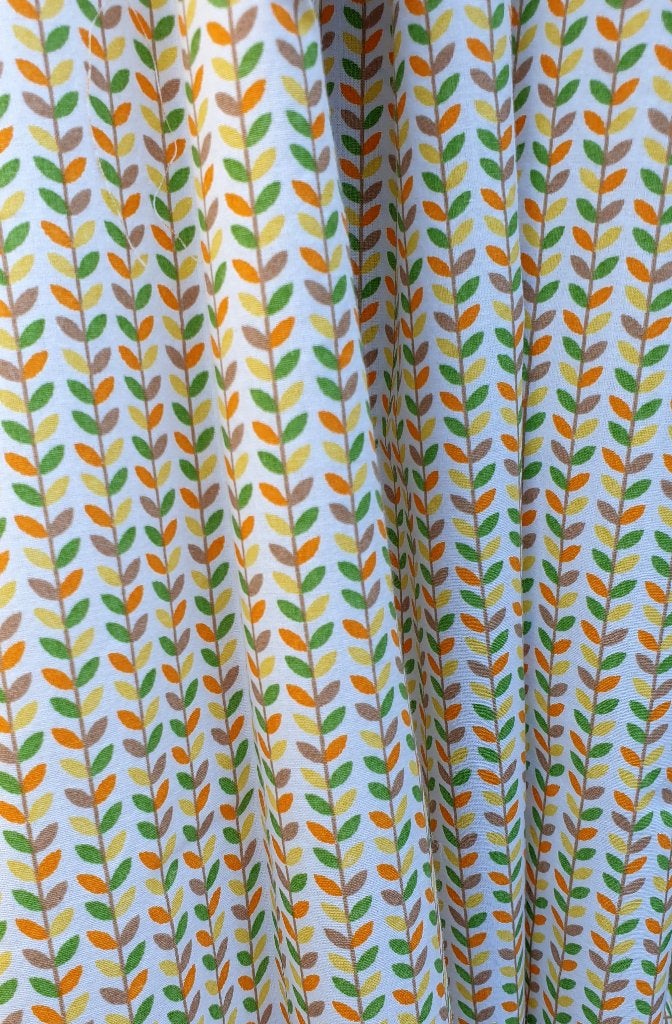 Tissu coton imprimé feuillage multicolore  – prêt à coudre, Neuf, Enlèvement ou Envoi, Coton, 30 à 200 cm