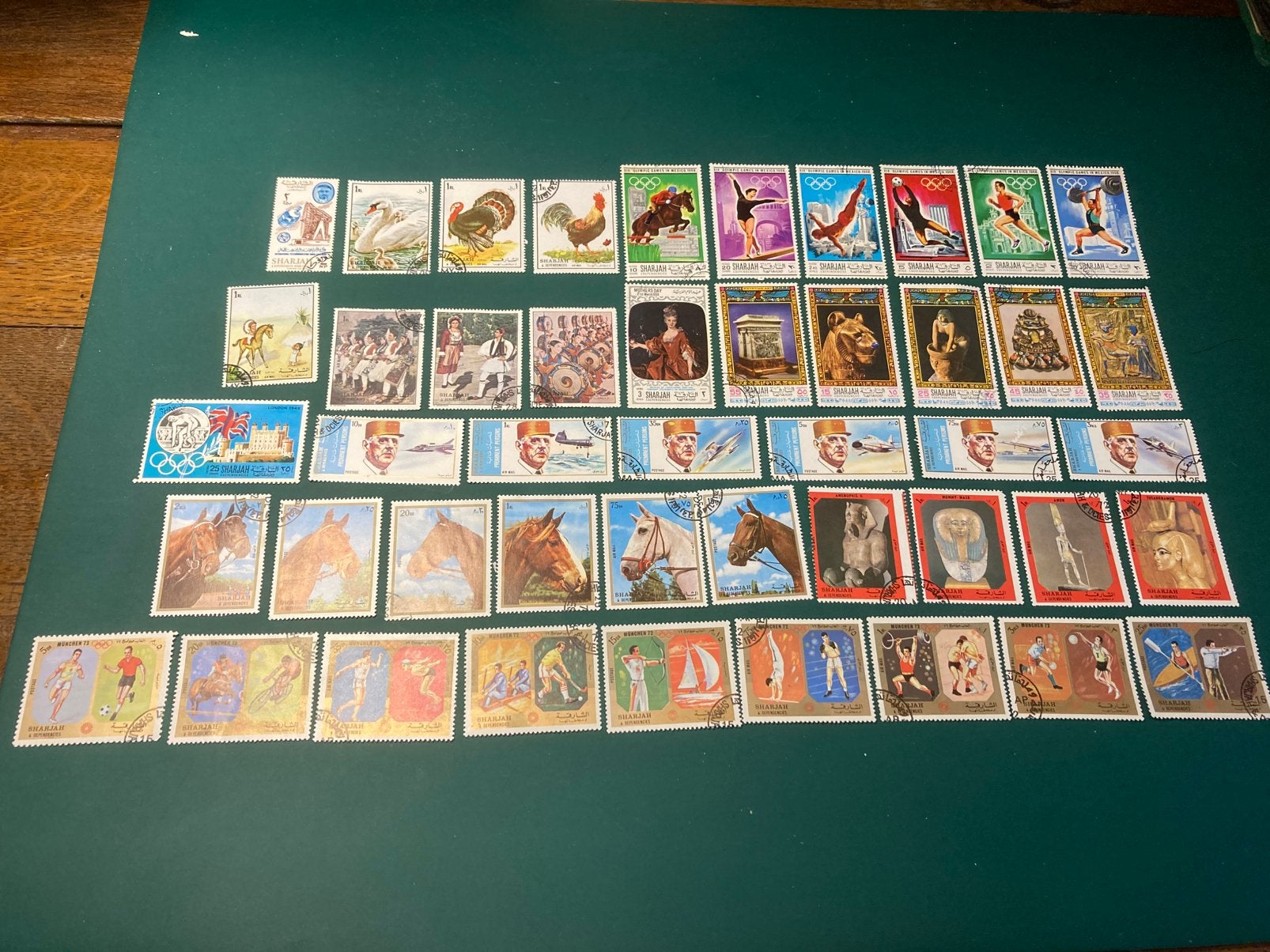 Lot de timbres de Sharjah, Enlèvement ou Envoi, Affranchi