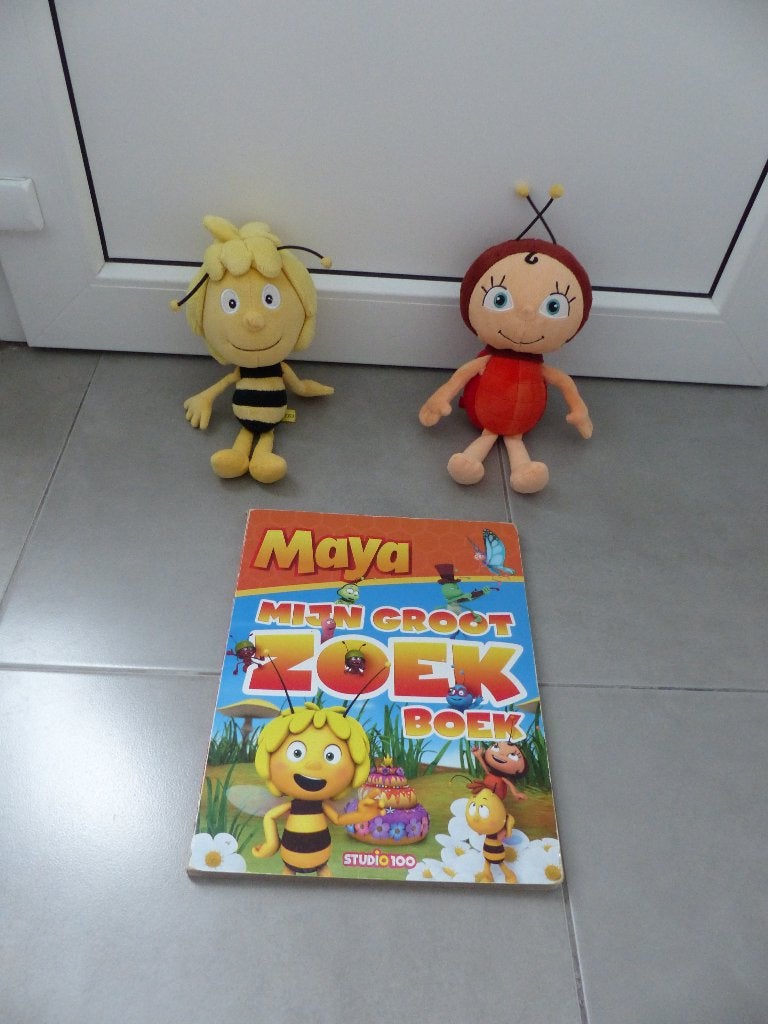 Maya the Bee Cuddle - Lara Cuddle + recherche du livre, Overige karakters, Enlèvement ou Envoi, Comme neuf, Jaune