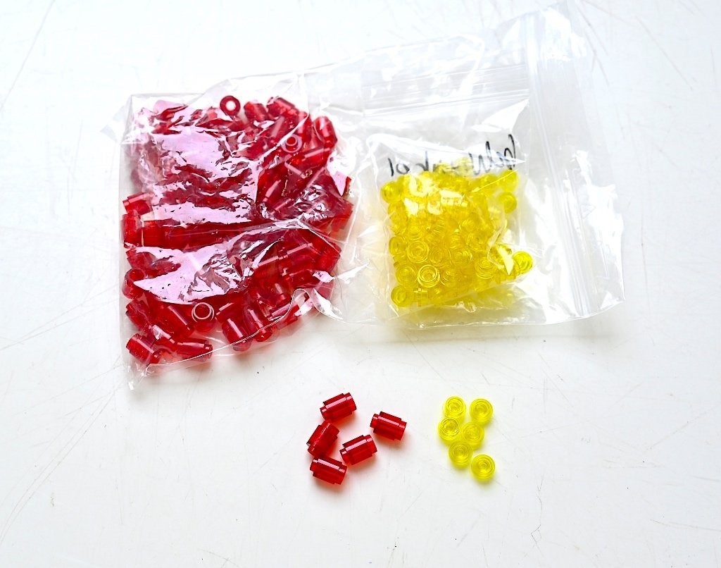 Briques LEGO 1x1 transparentes 2x 100 pièces NEUVES, Enlèvement ou Envoi, Neuf, Briques en vrac, Lego