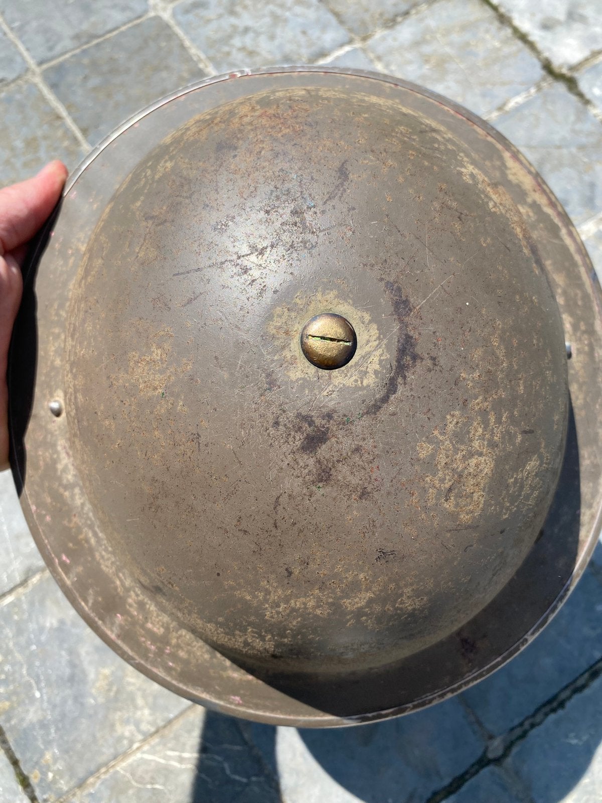 Belgische Mk2 helm - Belgen in Engeland - Fuselier - BAUK, Collections, Enlèvement ou Envoi, Armée de terre, Casque ou Béret