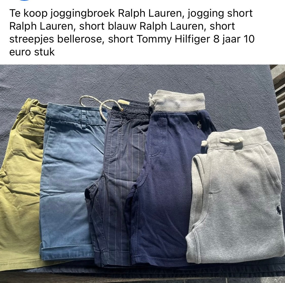 Ralph lauren joggingbroek , 3 x short raloh lauren 8j 10e/st, Ophalen of Verzenden, Zo goed als nieuw