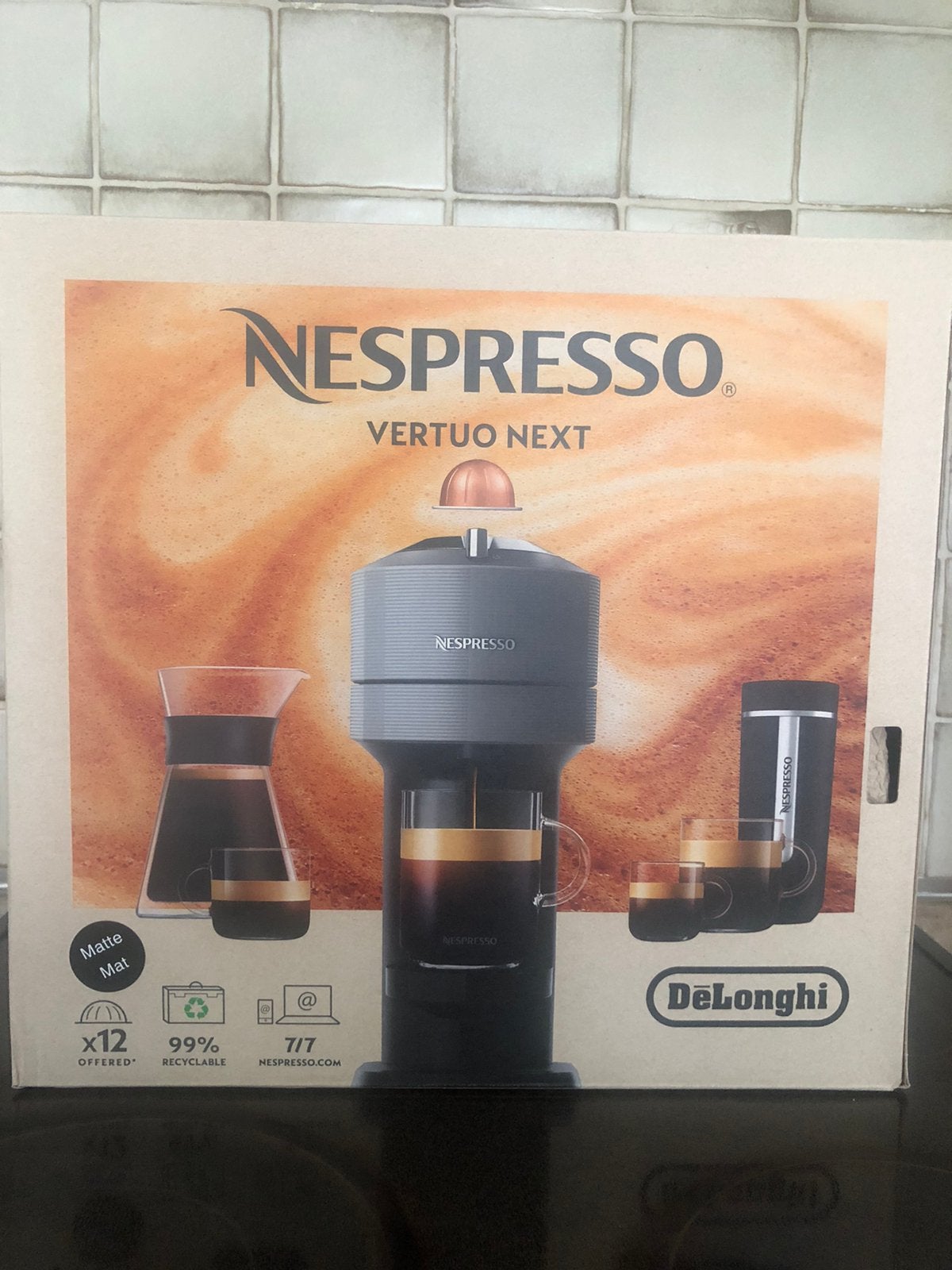 Nespresso Délonghi Vertuo next, Elektronische apparatuur, Ophalen, De'Longhi, Zo goed als nieuw, Capsulehouder