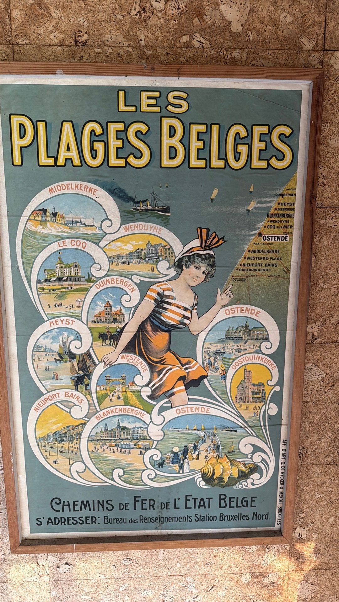 historische Belgische spoorwegreisposter, Antiek en Kunst, Ophalen