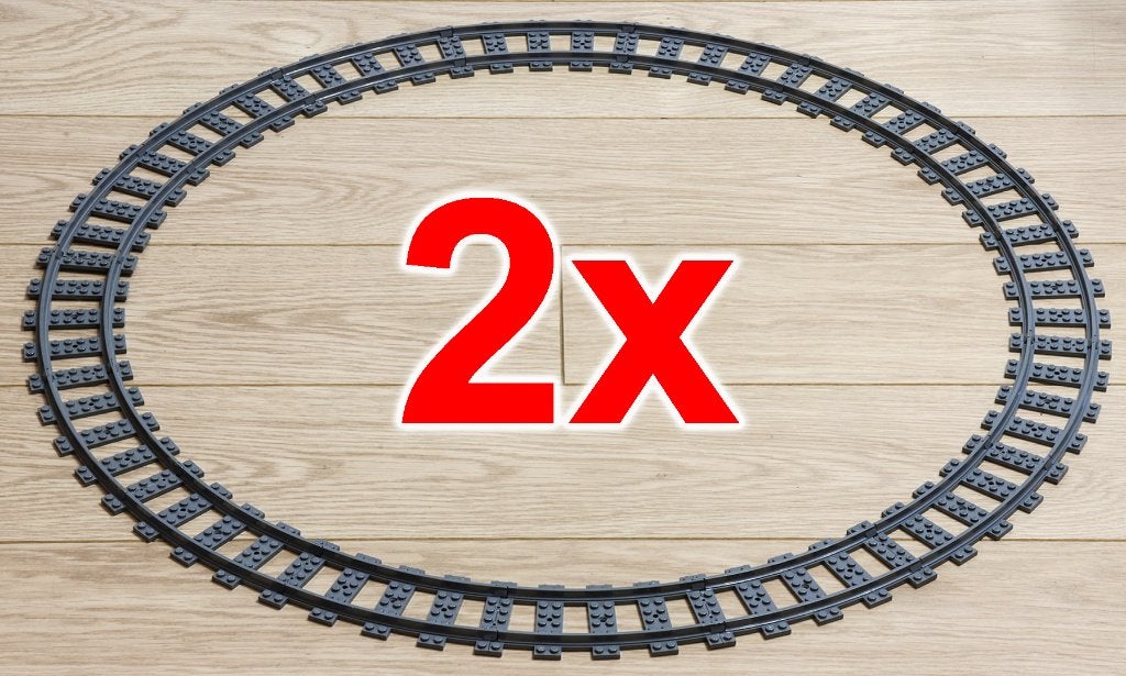 Lego treinsporen bochten 32 stuks, = 2 volledige cirkels, Kinderen en Baby's, Speelgoed | Duplo en Lego, Zo goed als nieuw, Lego