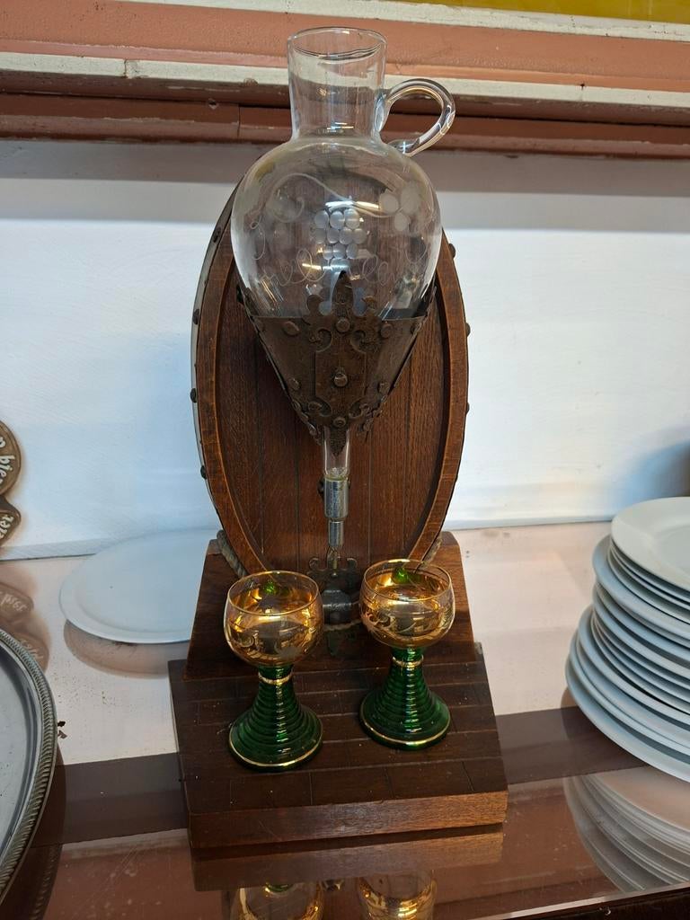 Liquerdispencer, vintage in heel goede staat, gelabeld, Maison & Meubles, Accessoires pour la Maison | Cloches, Enlèvement