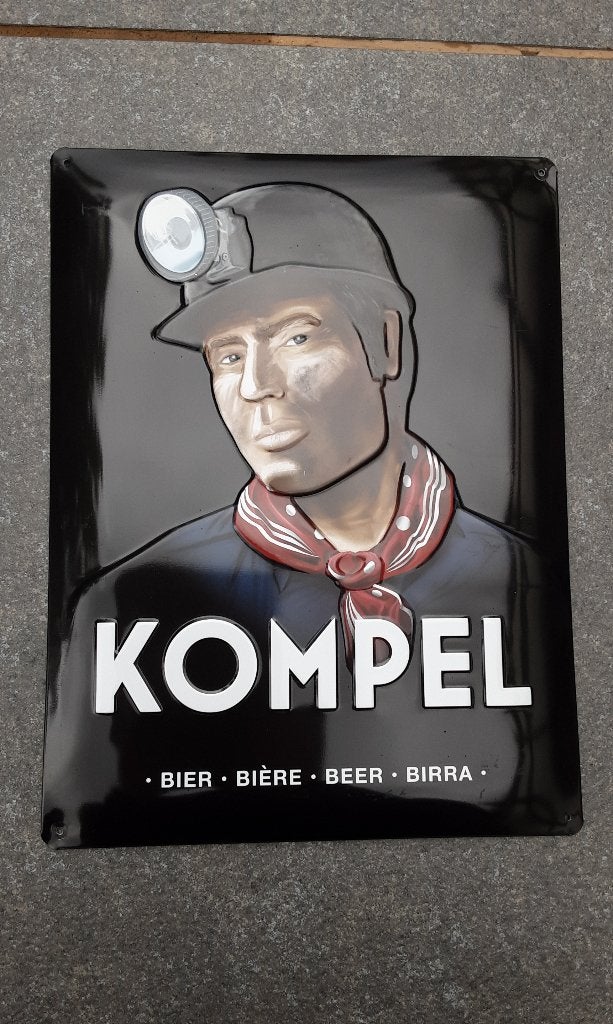 Bier Kompel , 3 dimensioneel bord , zeer goed, Ophalen of Verzenden, Zo goed als nieuw, Reclamebord, Plaat of Schild, Overige merken
