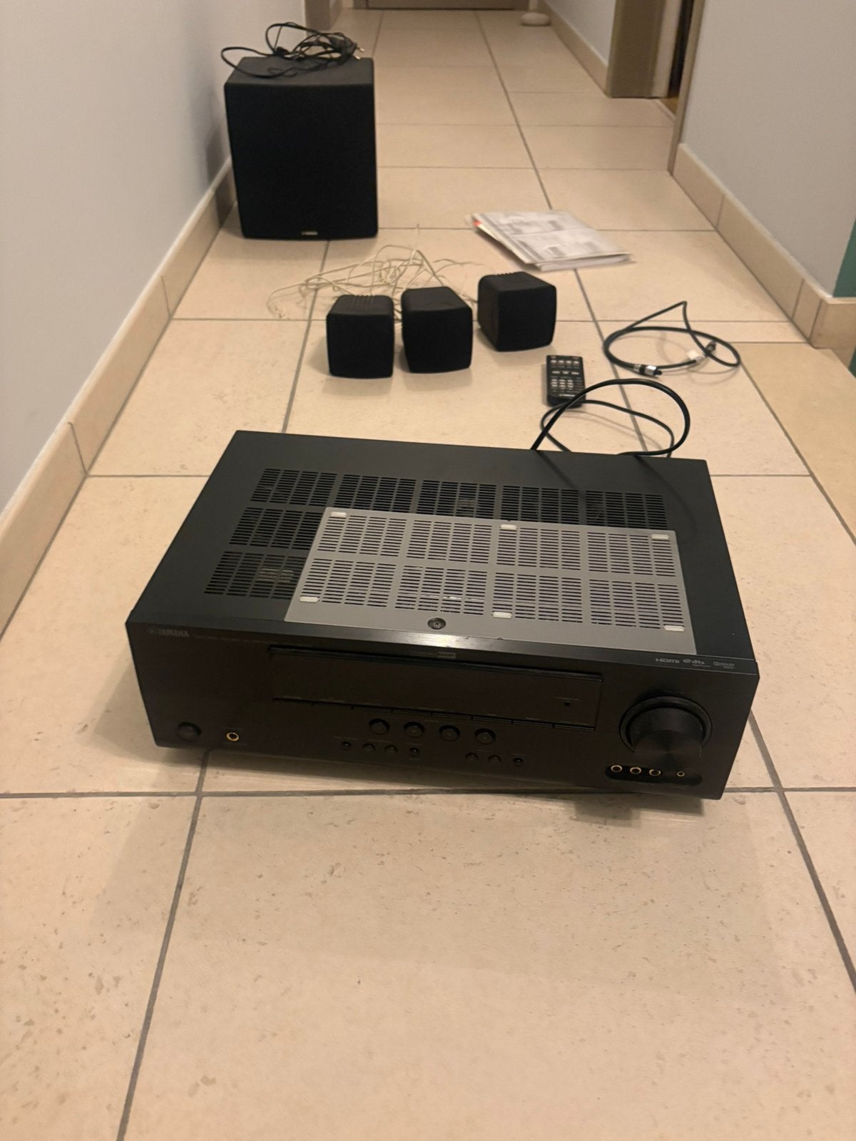 Yamaha HTR-6230 AV Receiver + Subwoofer & Speakerset, Ophalen, Zo goed als nieuw, Yamaha